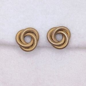 Vintage Sarah Coventry Gold Tone Knot Clip On Earrings